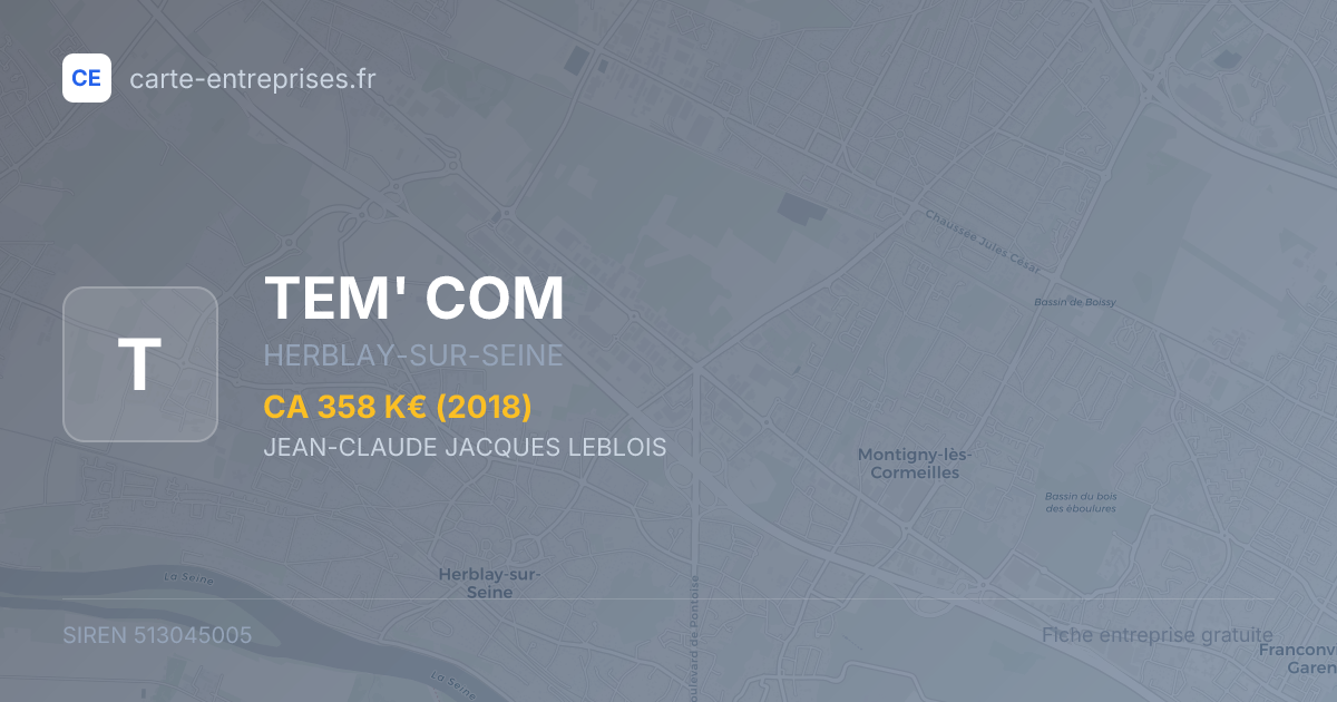 TEM' COM — 513045005 — fiche entreprise