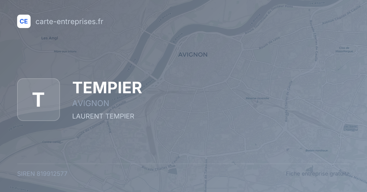 TEMPIER — 819912577 — fiche entreprise