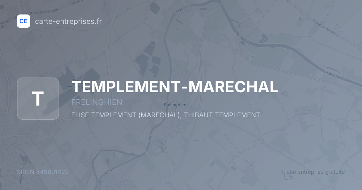 TEMPLEMENT-MARECHAL — 849601422 — fiche entreprise