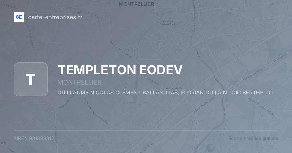 TEMPLETON EODEV — 981883812 — fiche entreprise