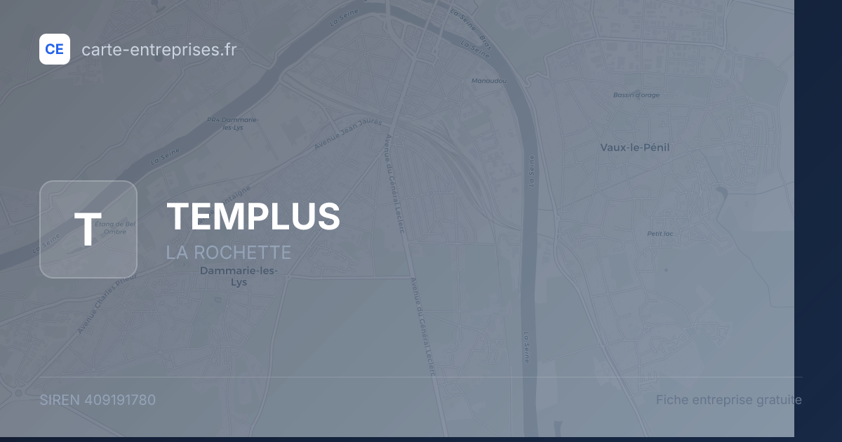 TEMPLUS — 409191780 — fiche entreprise