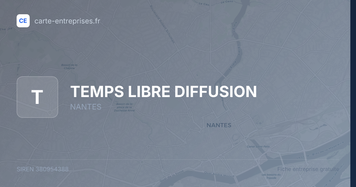 TEMPS LIBRE DIFFUSION — 380954388 — fiche entreprise
