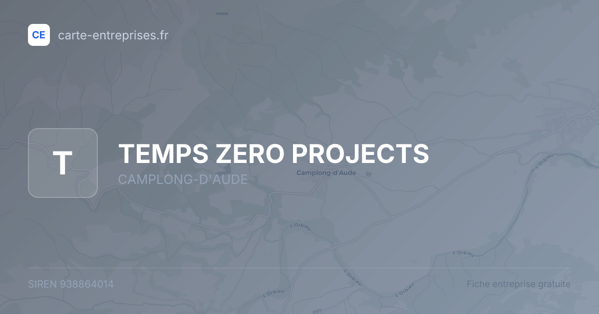 TEMPS ZERO PROJECTS — 938864014 — fiche entreprise