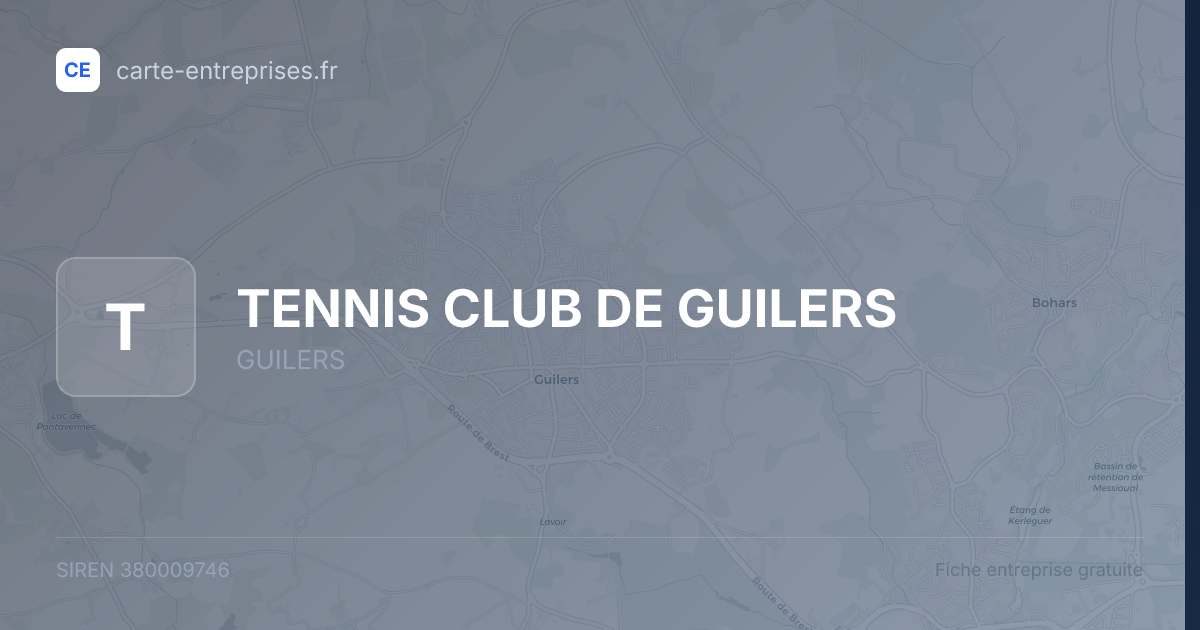 TENNIS CLUB DE GUILERS — 380009746 — fiche entreprise