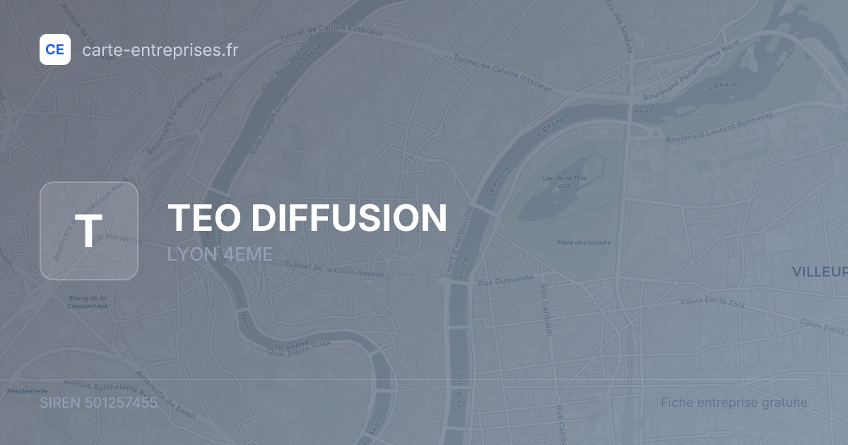 TEO DIFFUSION — 501257455 — fiche entreprise
