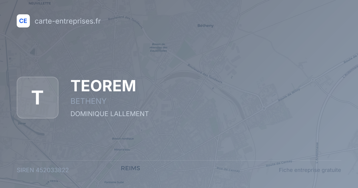 TEOREM — 452033822 — fiche entreprise
