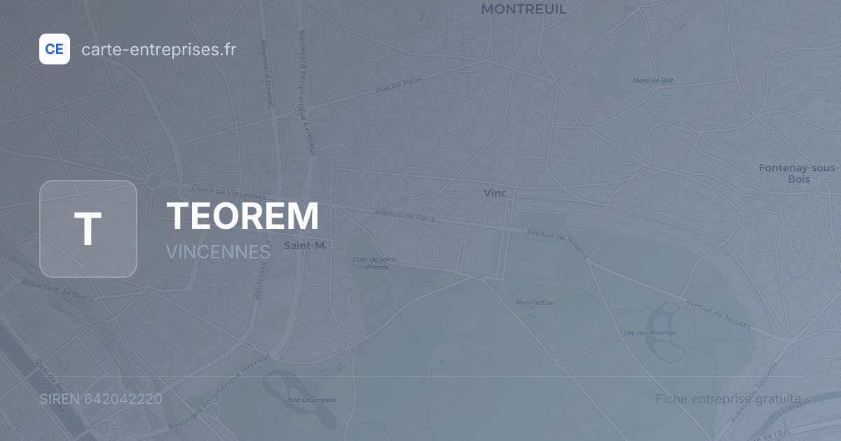 TEOREM — 642042220 — fiche entreprise