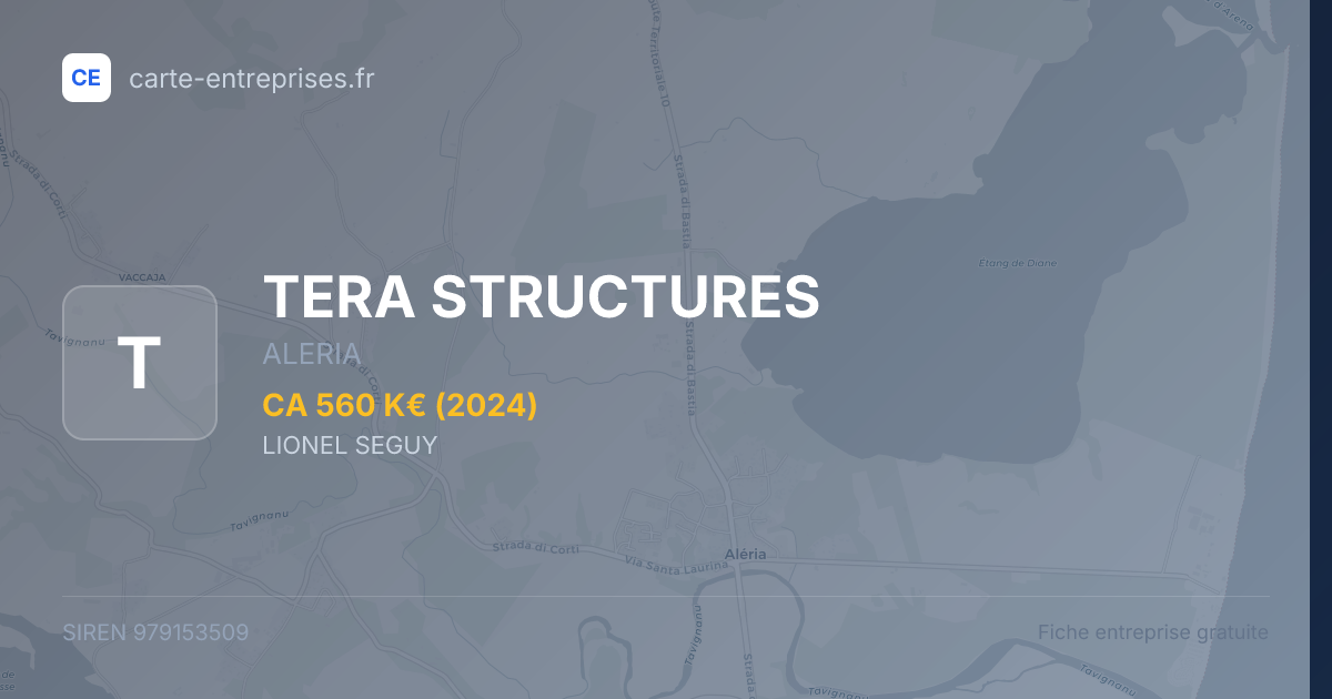 TERA STRUCTURES — 979153509 — fiche entreprise