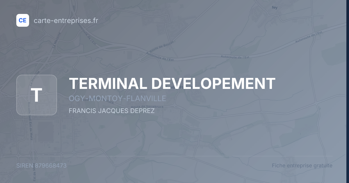 TERMINAL DEVELOPEMENT — 879668473 — fiche entreprise
