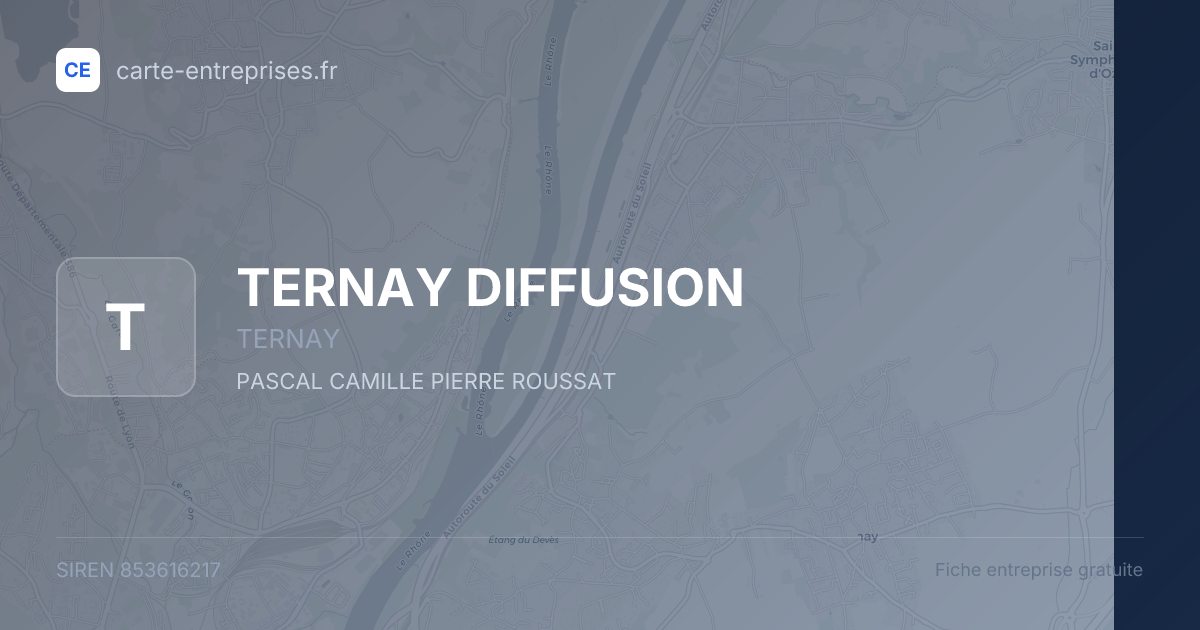 TERNAY DIFFUSION — 853616217 — fiche entreprise