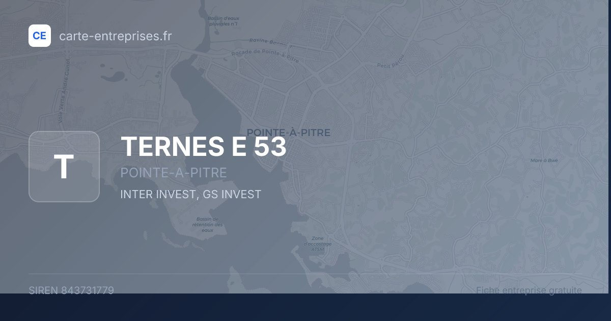 TERNES E 53 — 843731779 — fiche entreprise