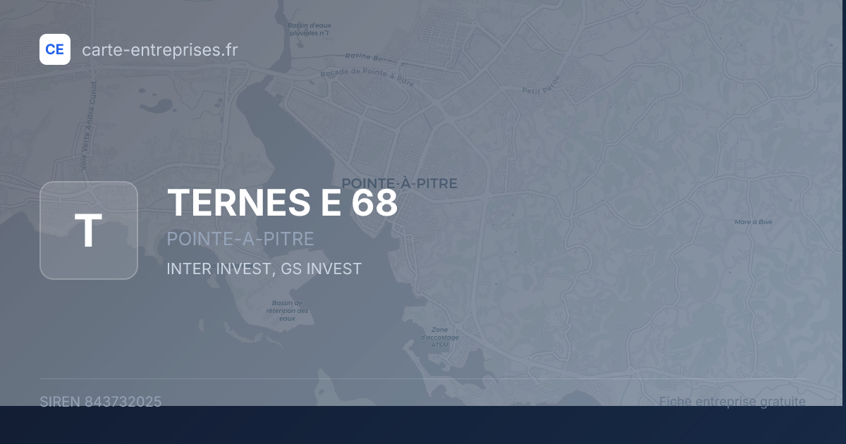 TERNES E 68 — 843732025 — fiche entreprise