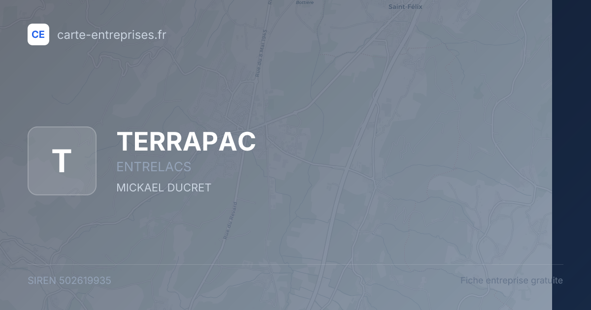 TERRAPAC — 502619935 — fiche entreprise