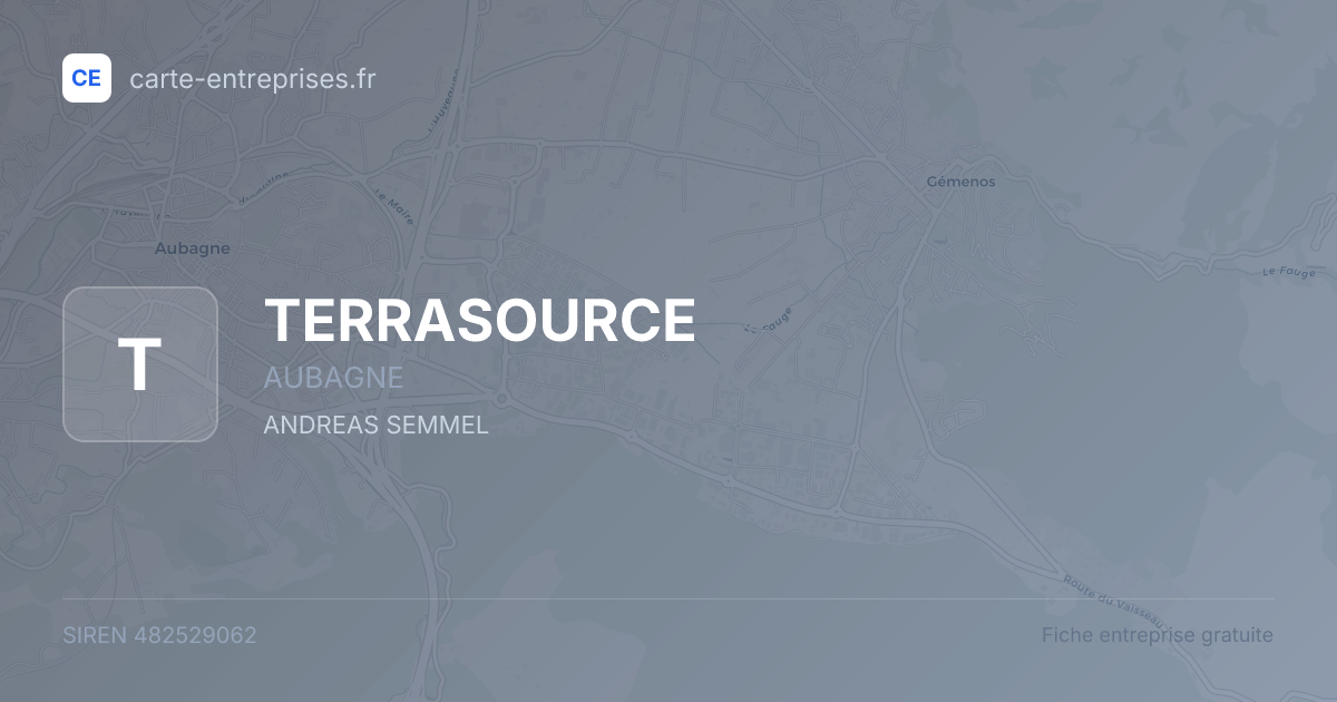 TERRASOURCE — 482529062 — fiche entreprise