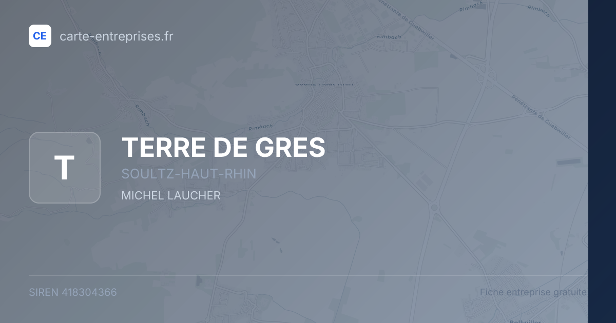 TERRE DE GRES — 418304366 — fiche entreprise