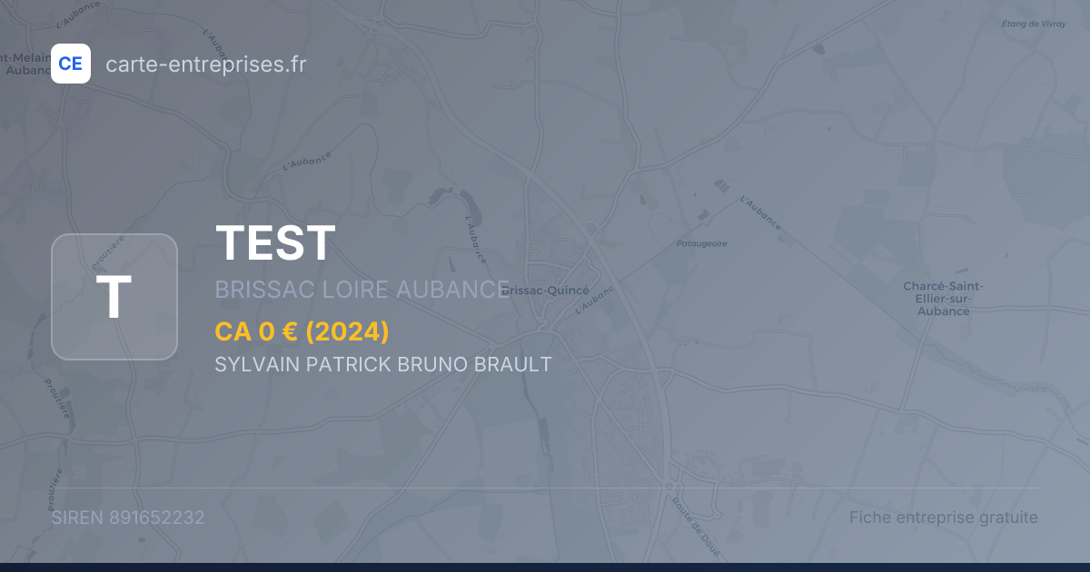 TEST — 891652232 — fiche entreprise