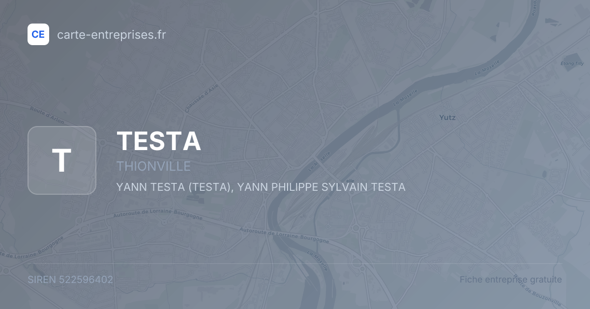 TESTA — 522596402 — fiche entreprise