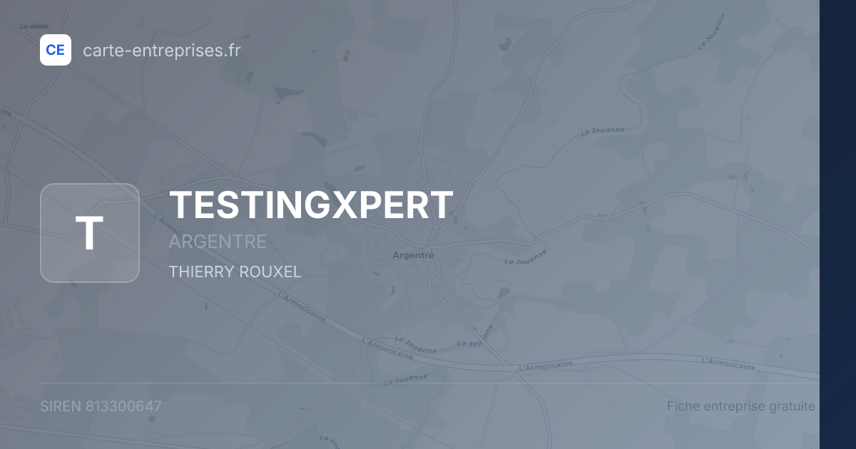 TESTINGXPERT — 813300647 — fiche entreprise