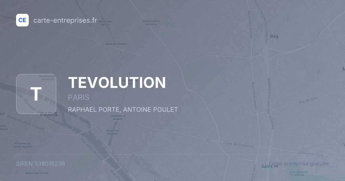 TEVOLUTION — 539016238 — fiche entreprise