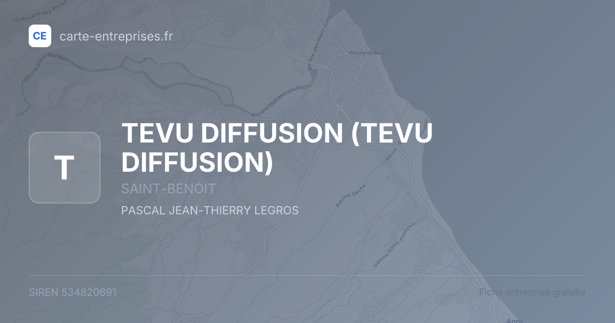 TEVU DIFFUSION — 534820691 — fiche entreprise
