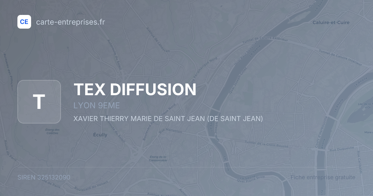 TEX DIFFUSION — 325132090 — fiche entreprise