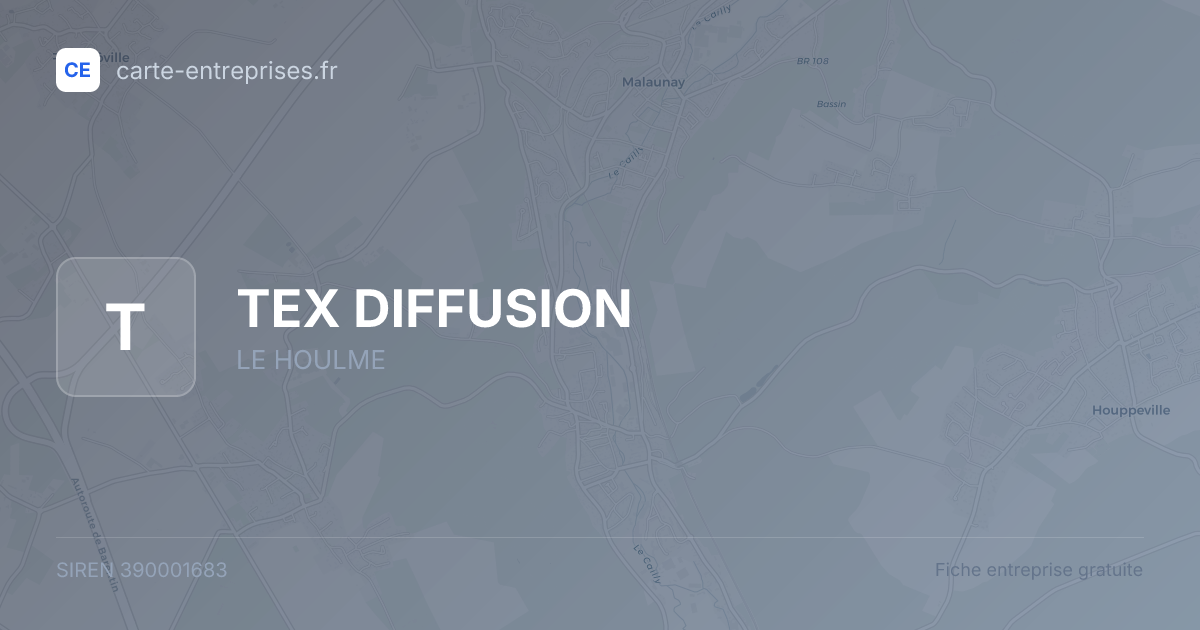 TEX DIFFUSION — 390001683 — fiche entreprise