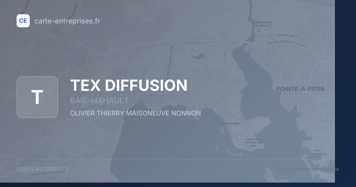 TEX DIFFUSION — 423292572 — fiche entreprise