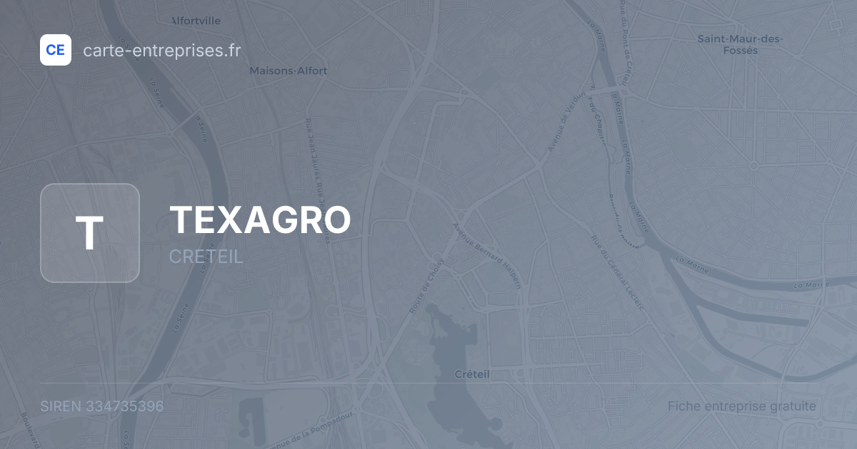 TEXAGRO — 334735396 — fiche entreprise