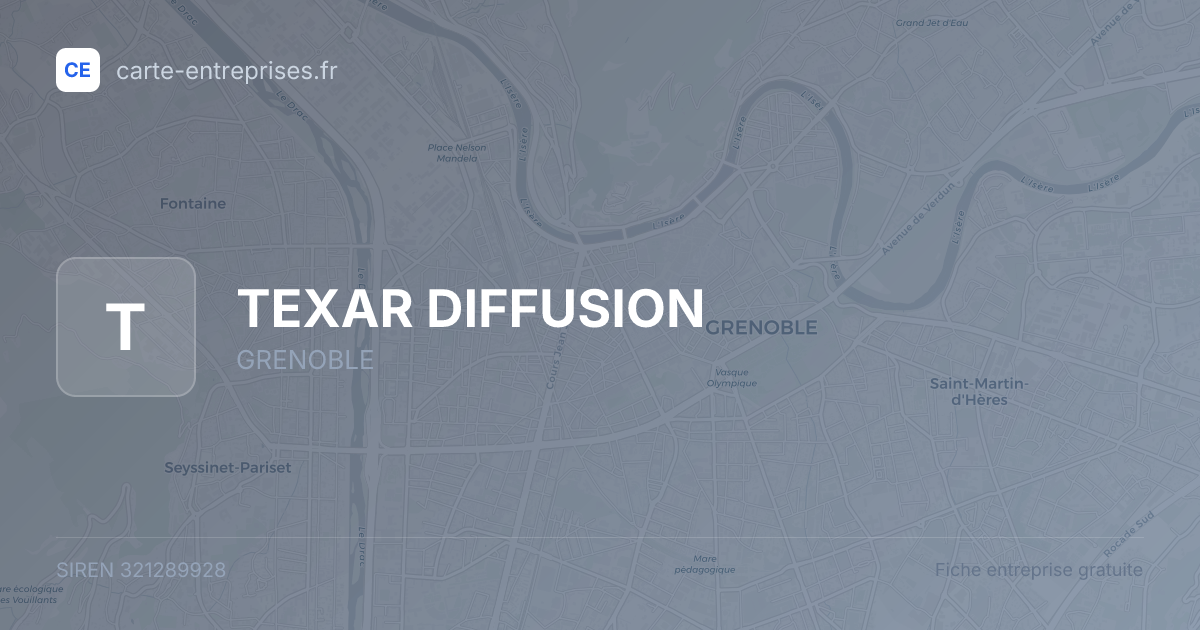 TEXAR DIFFUSION — 321289928 — fiche entreprise