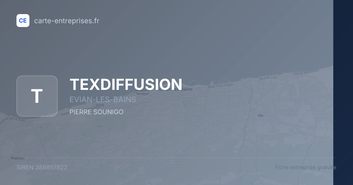 TEXDIFFUSION — 389857822 — fiche entreprise