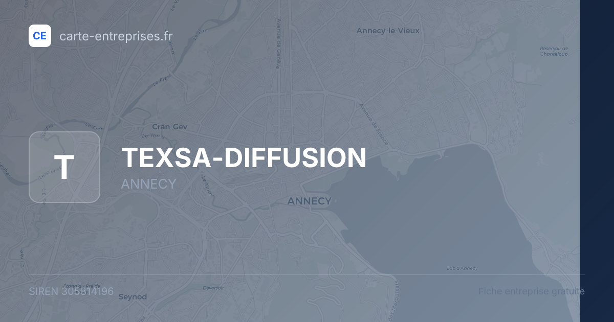 TEXSA-DIFFUSION — 305814196 — fiche entreprise