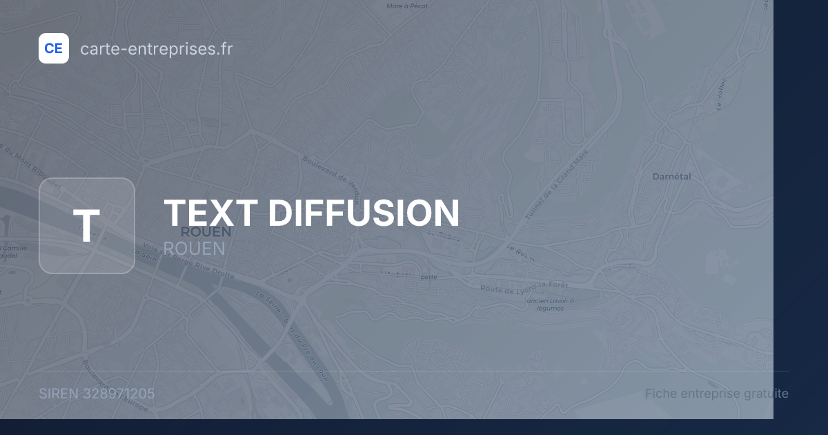 TEXT DIFFUSION — 328971205 — fiche entreprise
