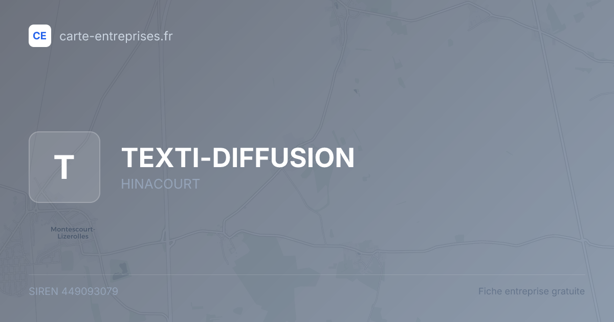 TEXTI-DIFFUSION — 449093079 — fiche entreprise