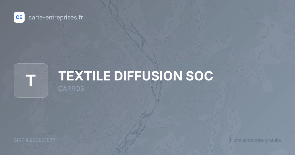 TEXTILE DIFFUSION SOC — 962801577 — fiche entreprise