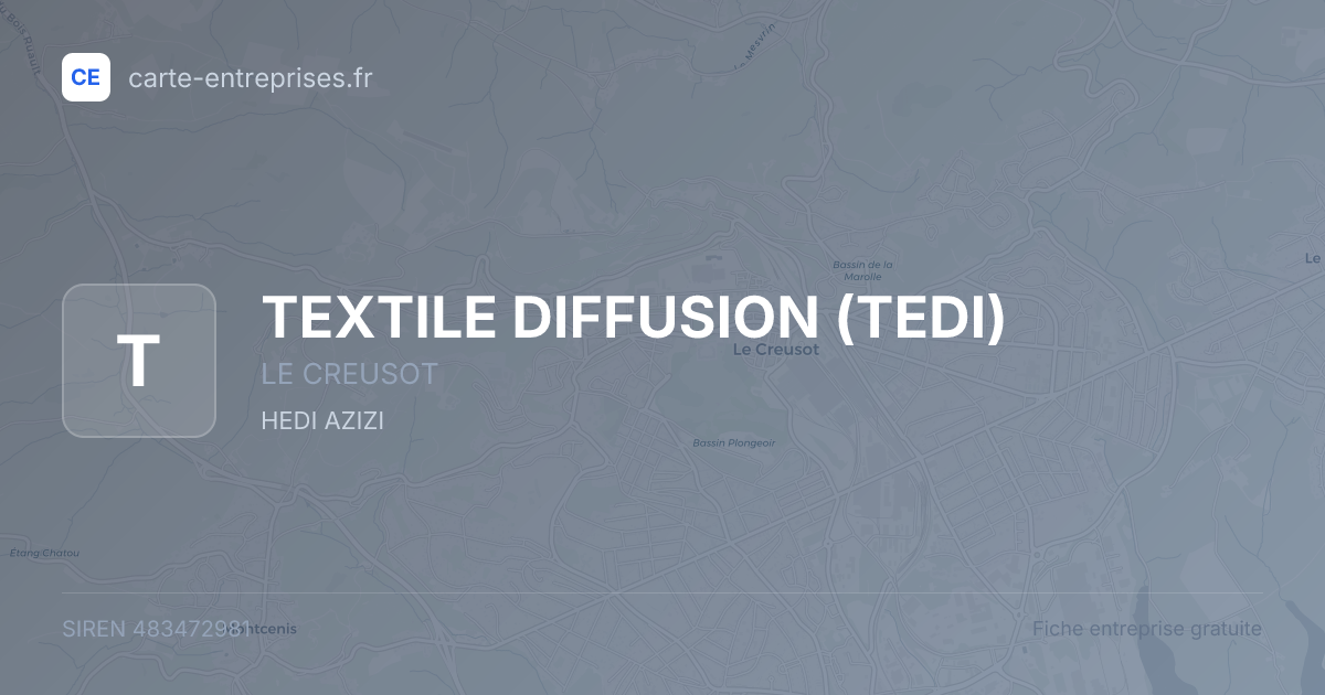 TEXTILE DIFFUSION (TEDI) — 483472981 — fiche entreprise