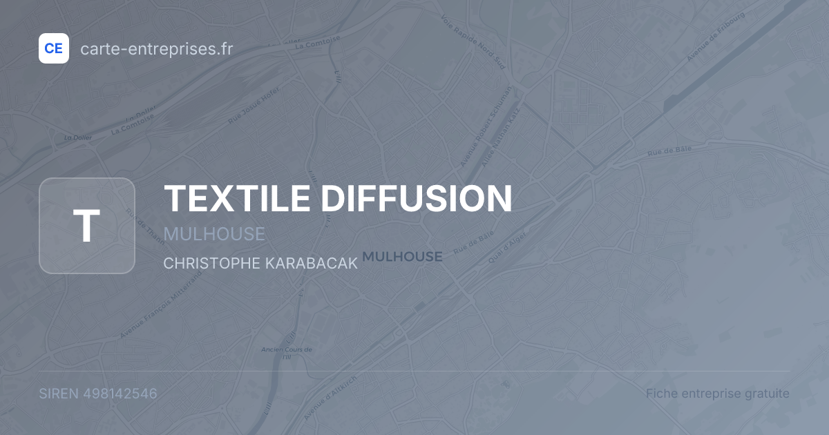 TEXTILE DIFFUSION — 498142546 — fiche entreprise