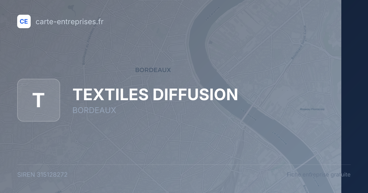 TEXTILES DIFFUSION — 315128272 — fiche entreprise