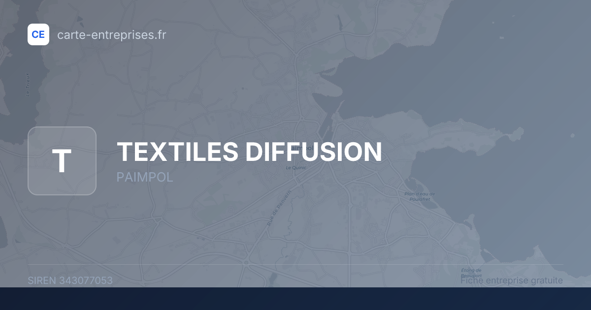 TEXTILES DIFFUSION — 343077053 — fiche entreprise