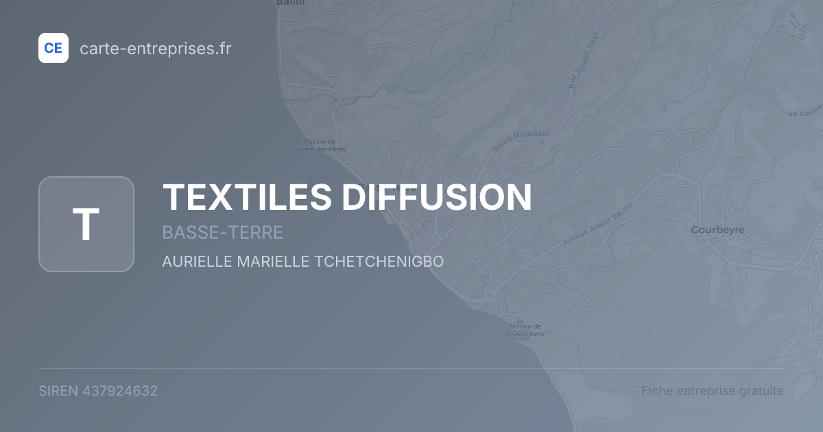 TEXTILES DIFFUSION — 437924632 — fiche entreprise