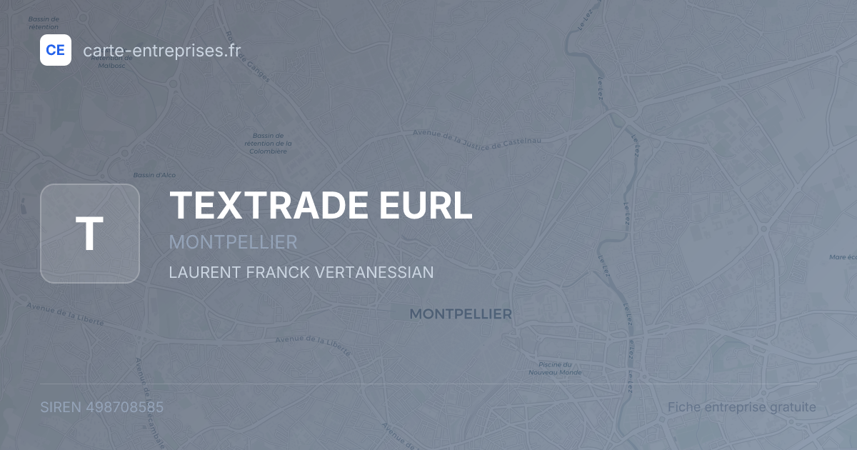 TEXTRADE EURL — 498708585 — fiche entreprise
