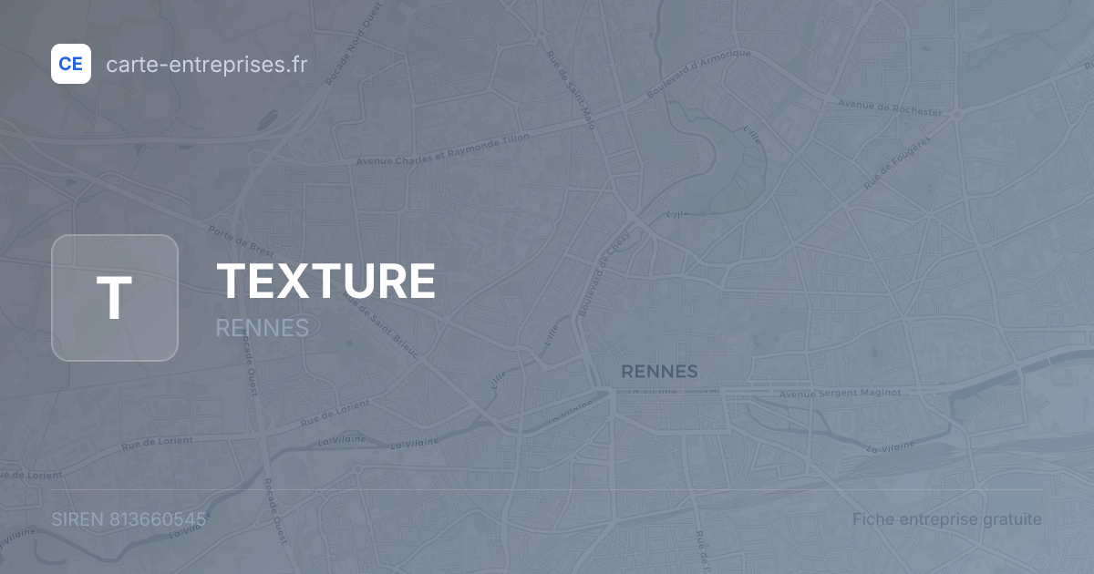 TEXTURE — 813660545 — fiche entreprise