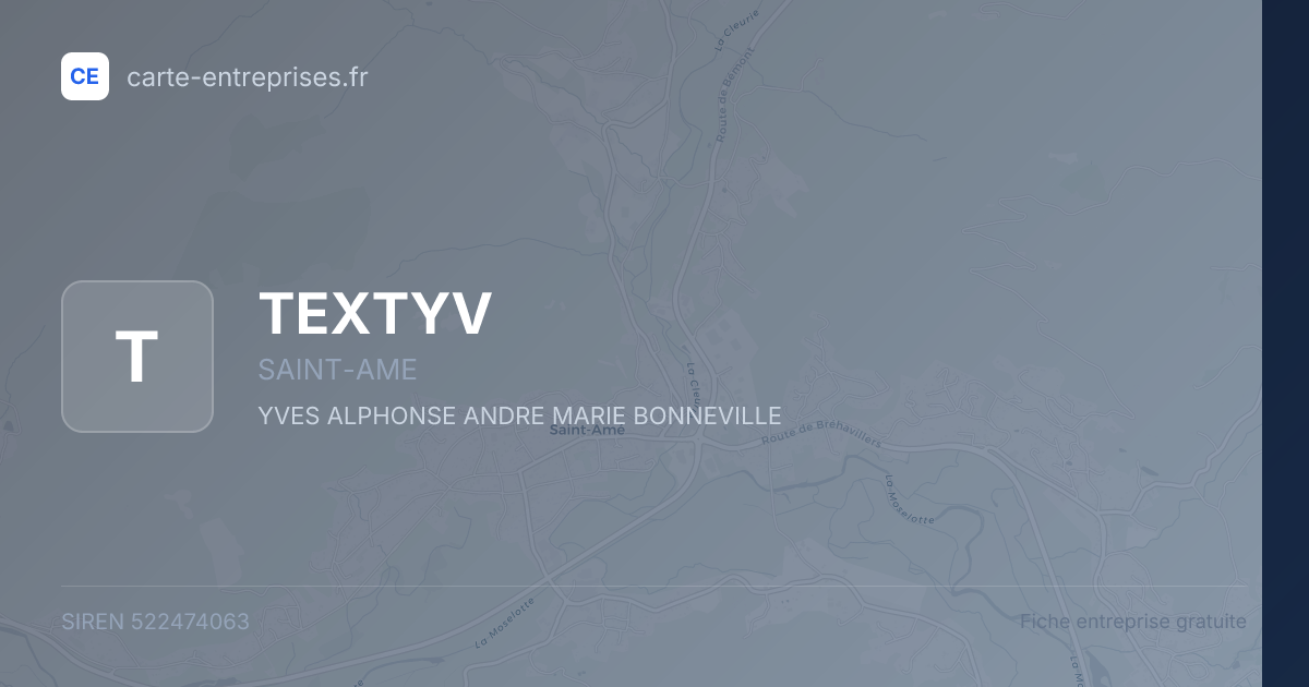 TEXTYV — 522474063 — fiche entreprise