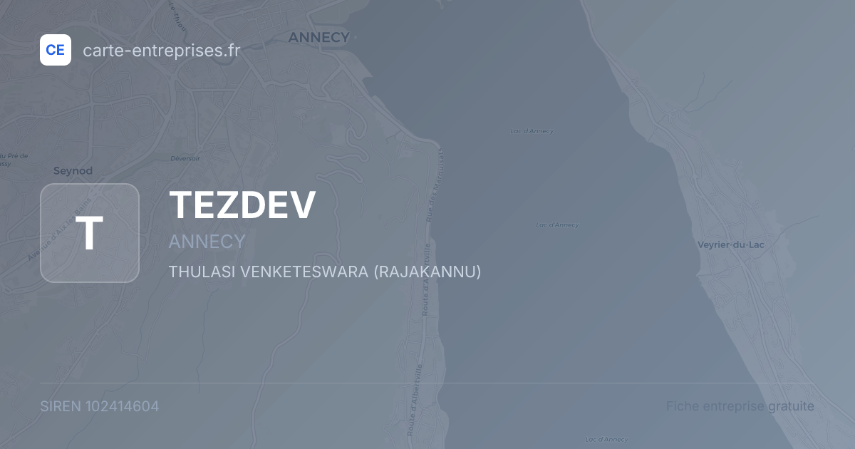 TEZDEV — 102414604 — fiche entreprise