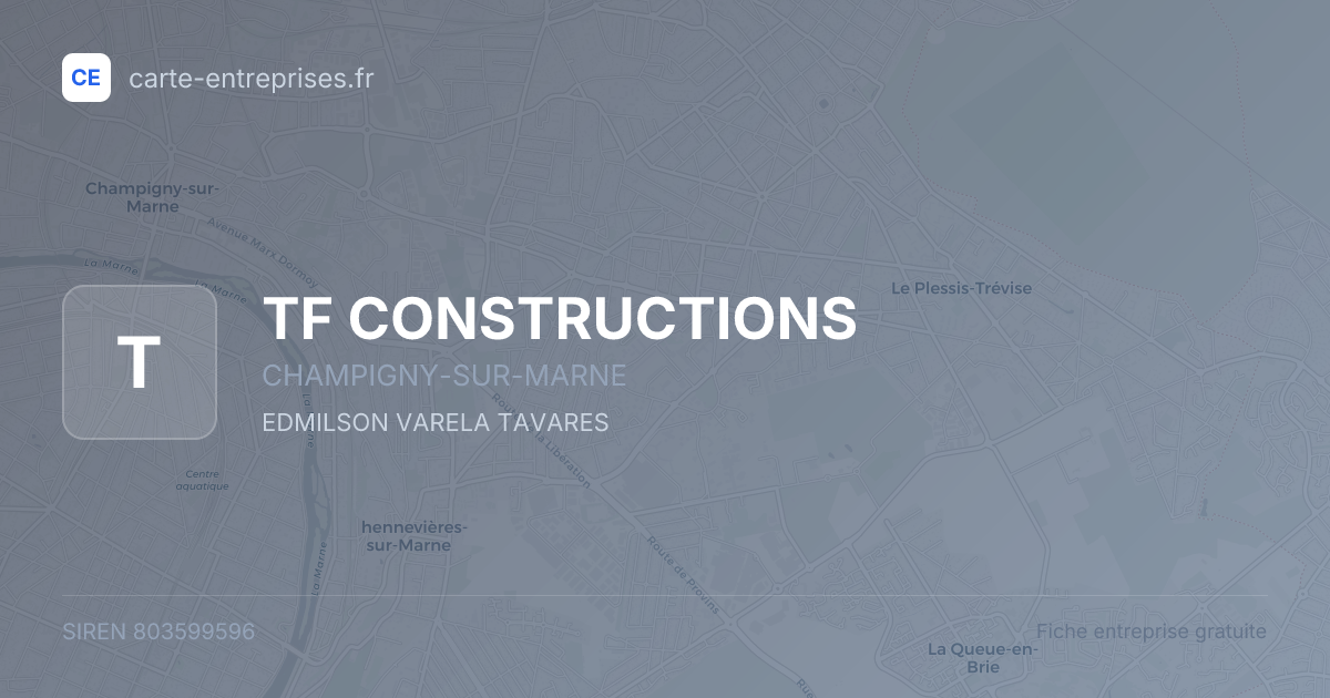 TF CONSTRUCTIONS — 803599596 — fiche entreprise
