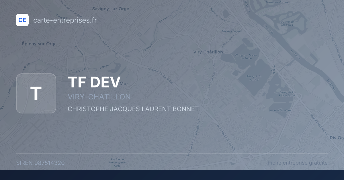 TF DEV — 987514320 — fiche entreprise
