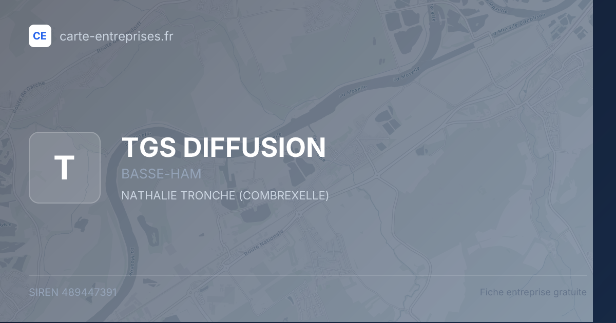 TGS DIFFUSION — 489447391 — fiche entreprise