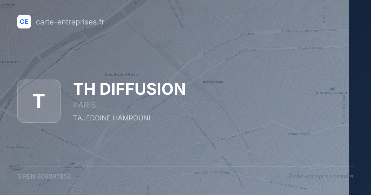 TH DIFFUSION — 809897853 — fiche entreprise