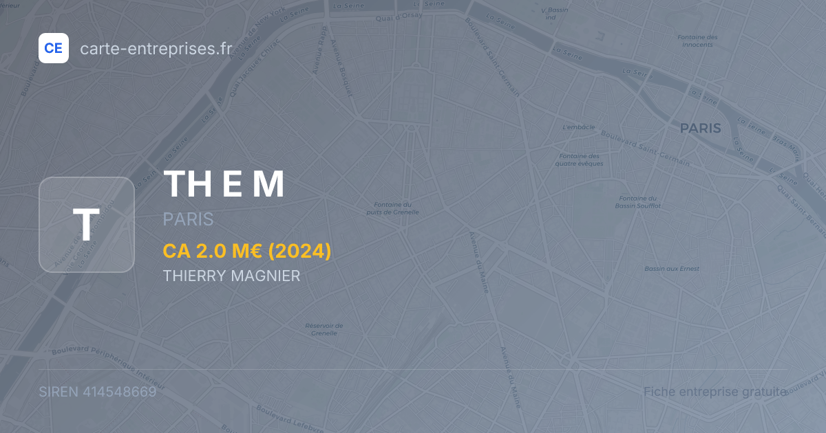 TH E M — 414548669 — fiche entreprise