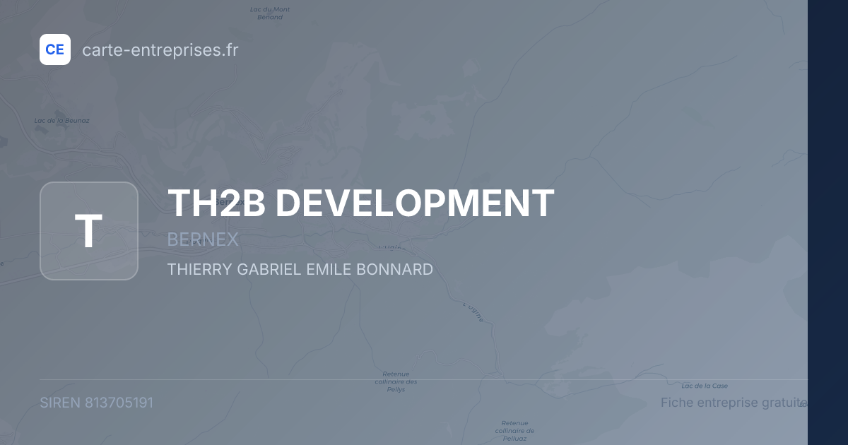 TH2B DEVELOPMENT — 813705191 — fiche entreprise