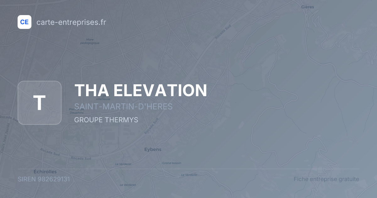 THA ELEVATION — 982629131 — fiche entreprise